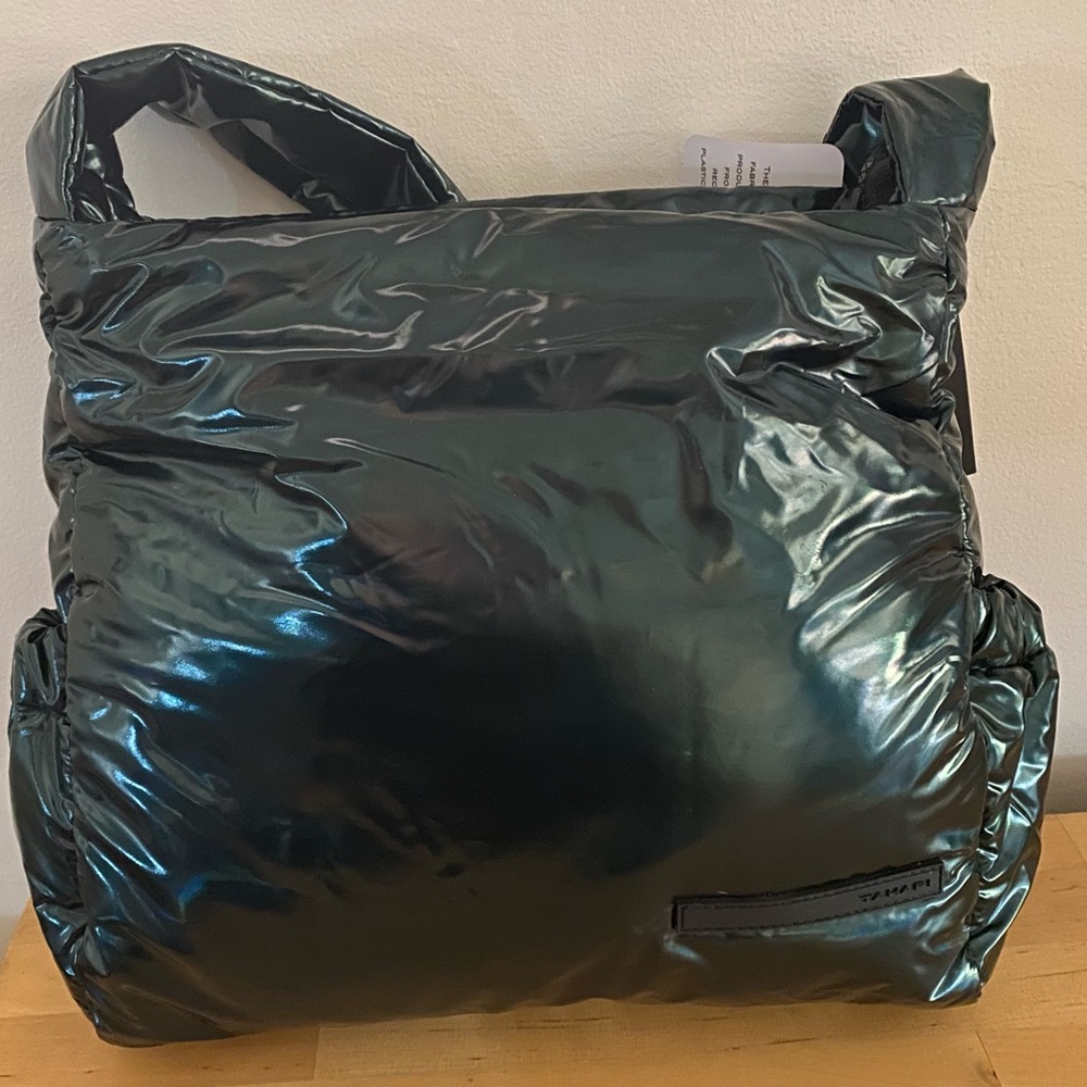 Tahari Puffer Bag Tote Color Peacock